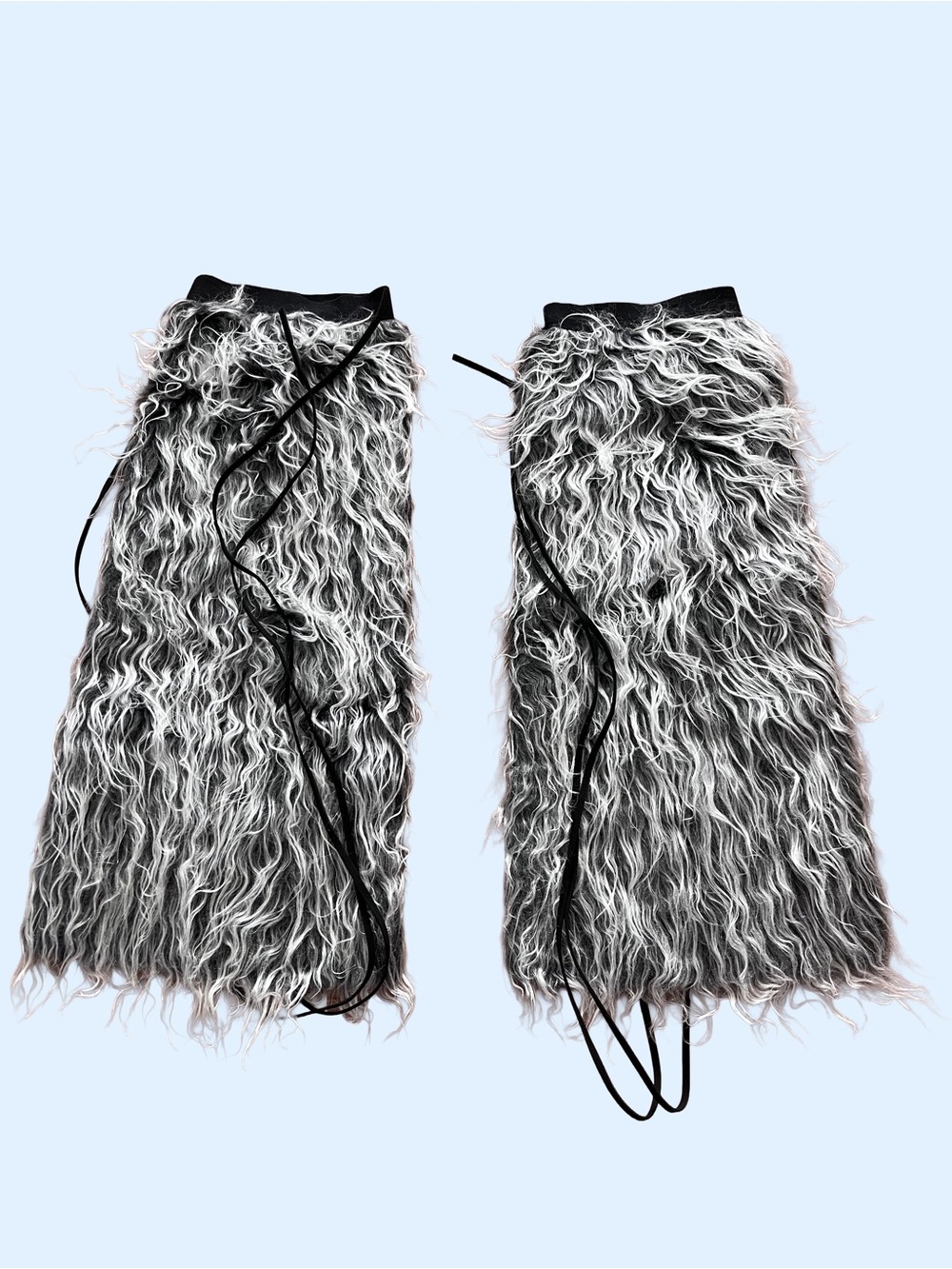 Furry leg warmers